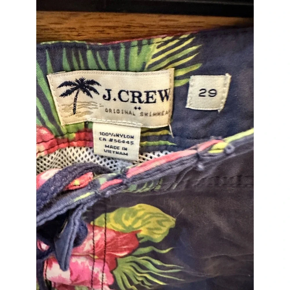 j crew hawaiian swim‎ trunks 29